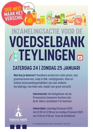 24 - 25 januari: inzameling Voedselbank